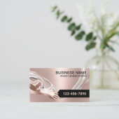 Hausreinigung Haushaltshilfe Wasser fließt Rose Go Visitenkarte (Stehend Vorderseite)