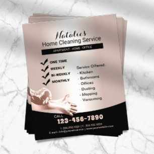 Hausreinigung Haushaltung Service Rose Gold  Flyer