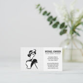 Hausreinigung | Hintergrund der Badezimmer Fliesen Visitenkarte (Stehend Vorderseite)