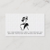 Hausreinigung | Hintergrund der Badezimmer Fliesen Visitenkarte (Rückseite)