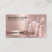 Hausreinigung Housekeeping Moderne Rose Gold Gesch Visitenkarte (Vorderseite)