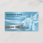 Hausreinigung Housekeeping Modernes Blau Visitenkarte (Vorderseite)