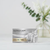 Hausreinigung Housekeeping Modernes Silver Gold Visitenkarte (Stehend Vorderseite)