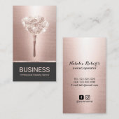 Hausreinigung Housekeeping Rose Gold Haushaltshilf Visitenkarte (Vorne/Hinten)