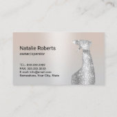 Hausreinigung Housekeeping Service Modernes Silber Visitenkarte (Rückseite)