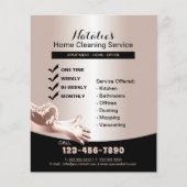Hausreinigung Housekeeping Service Rose Gold Flyer (Vorne)