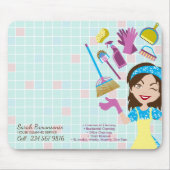 Hausreinigung Janitorial Lady Washing Mousepad (Vorne)