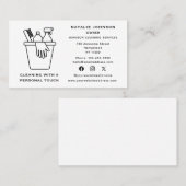 Hausreinigung Janitorial Social Media Visitenkarte (Vorne/Hinten)