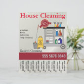 Hausreinigung Kleine Unternehmen Flyer (Stehend Vorderseite)