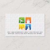 Hausreinigung liefert Icons Visitenkarte (Rückseite)