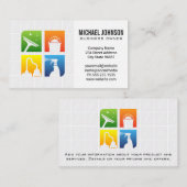 Hausreinigung liefert Icons Visitenkarte (Vorne/Hinten)