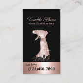 Hausreinigung Luxus Rose Gold Housekeeping Visitenkarte (Vorderseite)