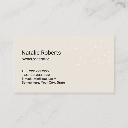 Hausreinigung Magische Feather Duster Housekeeping Visitenkarte (Rückseite)