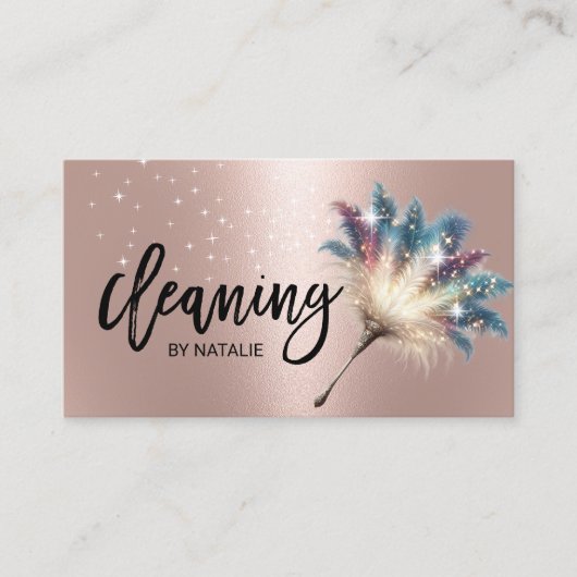 Hausreinigung Magische Haushaltshilfe Rose Gold Visitenkarte (Vorderseite)