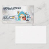 Hausreinigung | Maid | Janitors Visitenkarte (Vorne/Hinten)