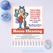 Hausreinigung Maßgeschneiderte Werbung Flyer (Einzeln)