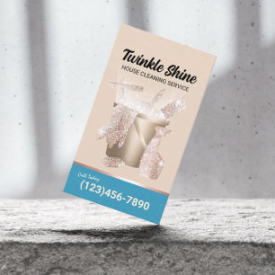 Hausreinigung Moderne Begei & Blue Housekeeping Visitenkarte