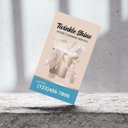Hausreinigung Moderne Begei & Blue Housekeeping Visitenkarte