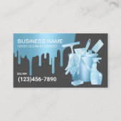 Hausreinigung Moderne blaue Tropfen Haushaltshilfe Visitenkarte (Vorderseite)