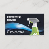 Hausreinigung Moderne blaue Waves Visitenkarte (Vorderseite)