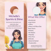 Hausreinigung Moderne Frau Rosa Türanhänger