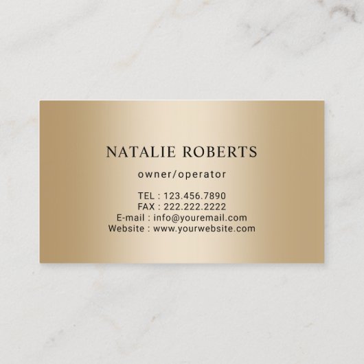Hausreinigung Moderne Goldene Handschuhe Haushalts Visitenkarte (Rückseite)