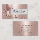 Hausreinigung Moderne Rose Gold Haushaltshilfe Visitenkarte (Vorne/Hinten)