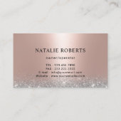 Hausreinigung Moderne Rose Gold & Silber Glitzer Visitenkarte (Rückseite)