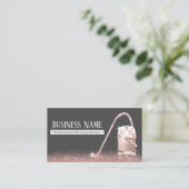 Hausreinigung Moderne Rose Gold Vakuumreiniger Visitenkarte (Stehend Vorderseite)