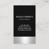 Hausreinigung Moderne schwarze Hausarbeit Visitenkarte (Rückseite)