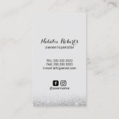 Hausreinigung Moderne Silbermädchen Feather Duster Visitenkarte (Rückseite)