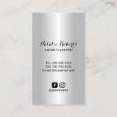 Hausreinigung Moderne Spray Flasche & Blume Visitenkarte (Rückseite)