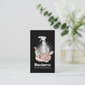 Hausreinigung Moderne Spray Flasche & Blume Visitenkarte (Stehend Vorderseite)