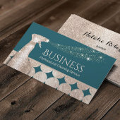 Hausreinigung Moderner Aquamarin- und Goldmädchens Visitenkarte