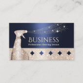 Hausreinigung Moderner Dienst für Marine- und Gold Visitenkarte (Vorderseite)