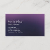 Hausreinigung Moderner Lila- & Silbermädchenservic Visitenkarte (Rückseite)