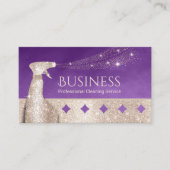 Hausreinigung Moderner Lila- und Goldmädchenservic Visitenkarte (Vorderseite)