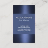 Hausreinigung Moderner Navy Blau Visitenkarte (Rückseite)