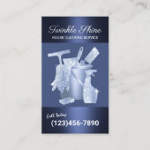 Hausreinigung Moderner Navy Blau Visitenkarte (Vorderseite)