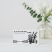 Hausreinigung Moderner Schwarzer Glitzer Visitenkarte (Stehend Vorderseite)