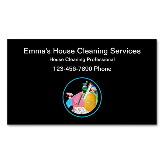 Hausreinigung Modernes, einfaches Design Magnetische Visitenkarte (Vorderseite)