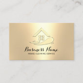 Hausreinigung Modernes Gold Visitenkarte (Vorderseite)