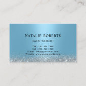 Hausreinigung Modernes Light Blue House & Mop Logo Visitenkarte (Rückseite)