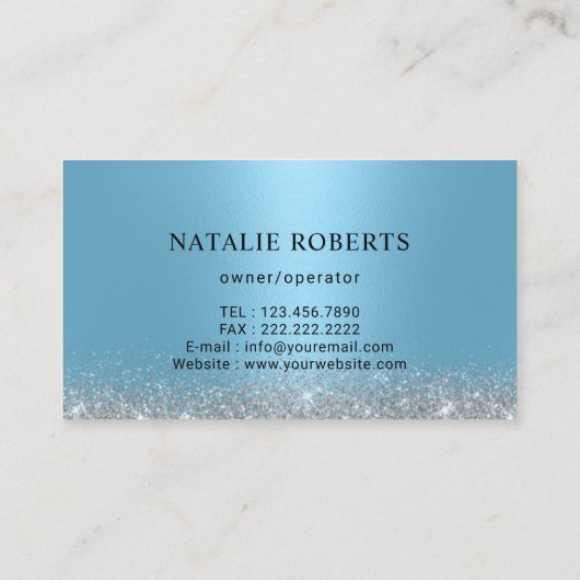 Hausreinigung Modernes Light Blue House & Mop Logo Visitenkarte (Rückseite)