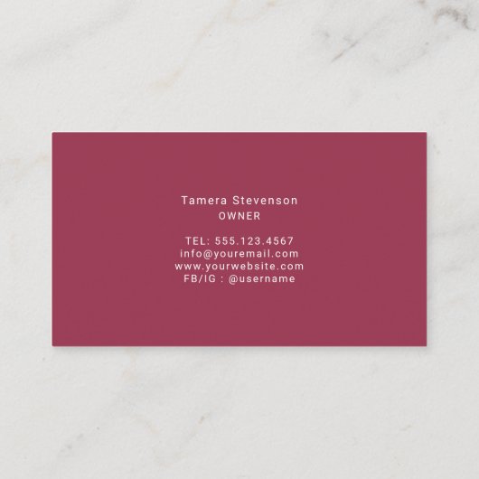 Hausreinigung Naturblumen Visitenkarte (Rückseite)