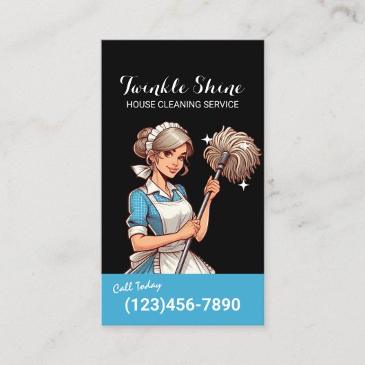 Hausreinigung Niedliche Haushaltshilfe Visitenkarte (Vorderseite)