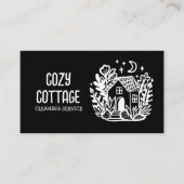 Hausreinigung Niedliche Hütte Art QR Code Visitenkarte (Vorderseite)