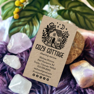 Hausreinigung Niedliche Kraft Social Media Visitenkarte