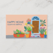 Hausreinigung Niedliche Vordertür kundenspezifisch Visitenkarte (Vorderseite)