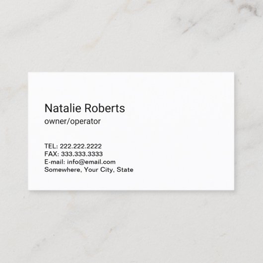 Hausreinigung Niedlicher Cartoon Girl Black Visitenkarte (Rückseite)